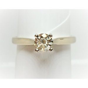 14k White Gold solitaire 0.55 CT Diamond Engagement Ring